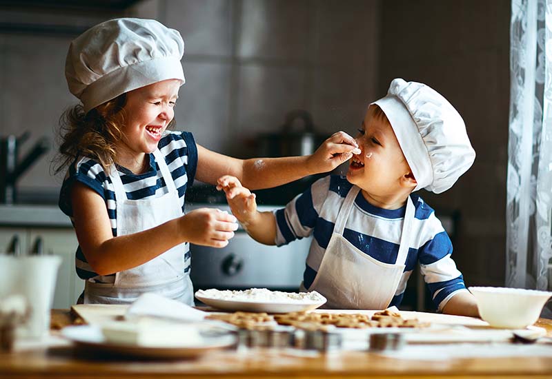 Kids in their home